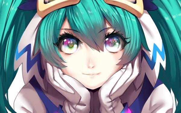 Anime Vocaloid Hatsune Miku Twintails Blue Hair Glove Goggles HD Wallpaper | Background Image