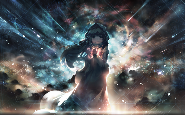 Anime Chica Luz Cielo Nube Fondo de pantalla HD | Fondo de Escritorio
