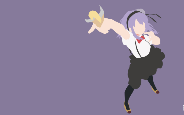 Anime Dagashi Kashi Shidare Hotaru Skirt Headband Purple Hair Minimalist Pantyhose HD Wallpaper | Background Image
