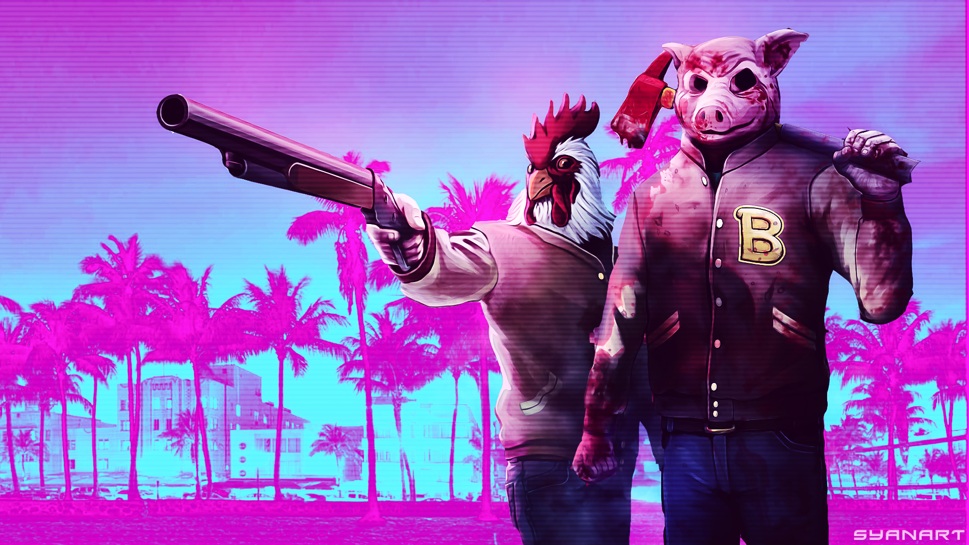 Hotline miami обои на телефон