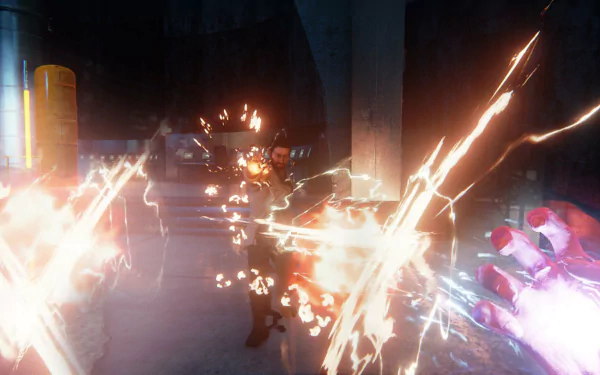 HD desktop wallpaper of Gemini: Heroes Reborn, featuring dynamic action with power blasts and a character in the center.