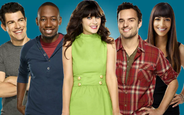 Winston Bishop Lamorne Morris Cece Parekh Hannah Simone Schmidt (New Girl) Max Greenfield Nick Miller Jake Johnson Jessica Day Zooey Deschanel TV Show New Girl HD Desktop Wallpaper | Background Image
