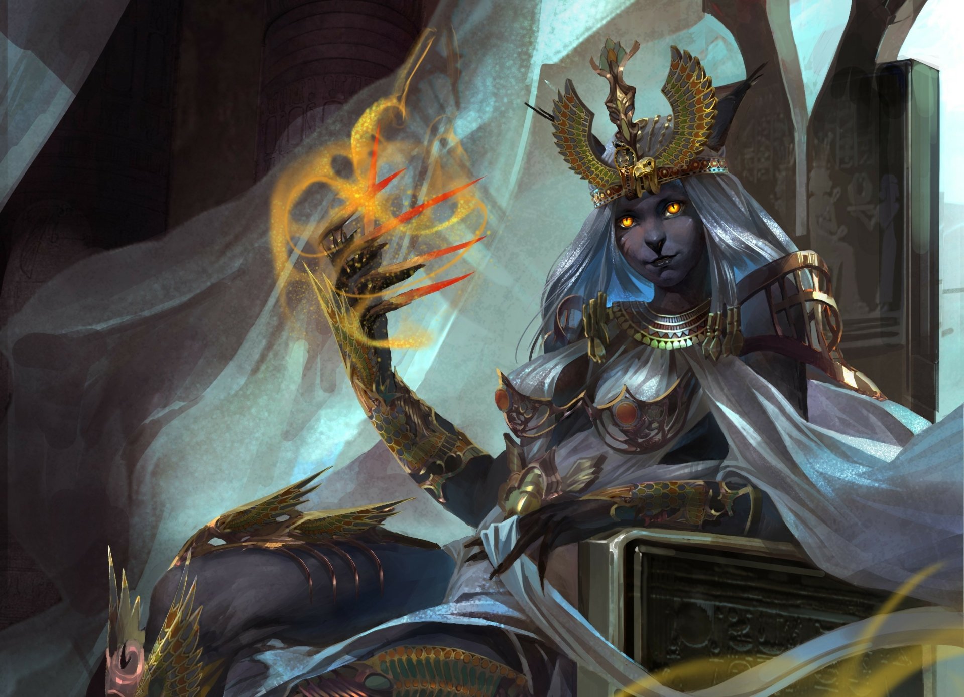 Download Magic Throne Fantasy Creature HD Wallpaper | 2625x1900 ...