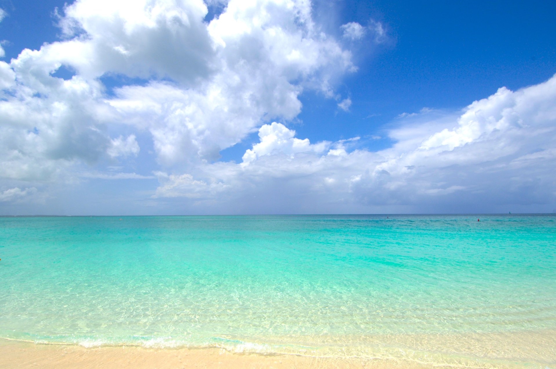 Download Horizon Nature Cloud Turquoise Beach Ocean 4k Ultra HD Wallpaper