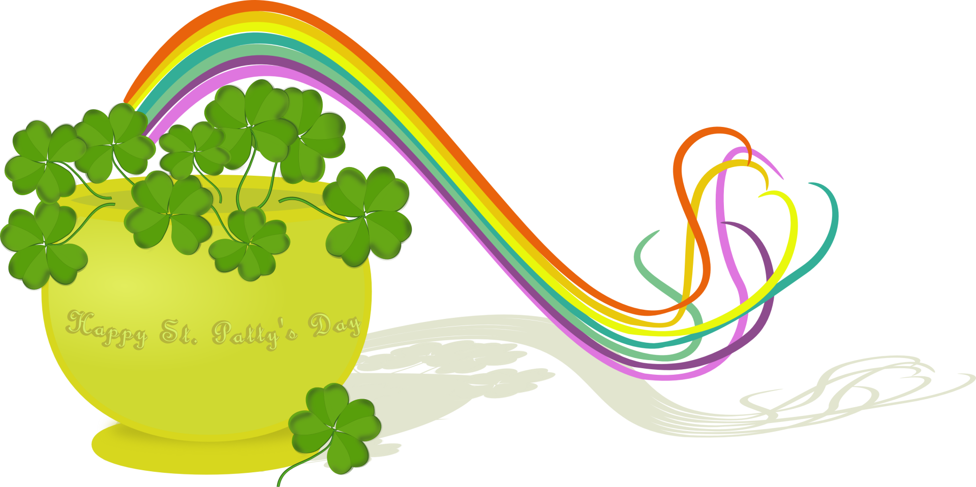 Download Rainbow Clover Holiday St. Patrick's Day  HD Wallpaper