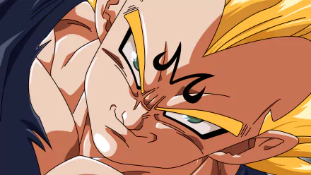 HD wallpaper featuring Vegeta from Dragon Ball Z. The detailed anime artwork shows Vegeta with blond hair and intense expression, making for a striking desktop background.