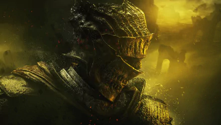 A dramatic HD wallpaper from Dark Souls III featuring a haunting armored figure against a dark, atmospheric background, evoking the game's intense and mysterious themes.