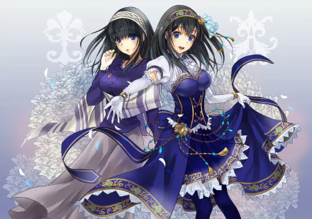 A vibrant HD wallpaper featuring Fumika Sagisawa, a character from The iDOLM@STER Cinderella Girls, showcasing elegant attire in a beautiful anime style.