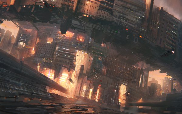 Sci Fi City Cityscape Futuristic City HD Wallpaper | Background Image