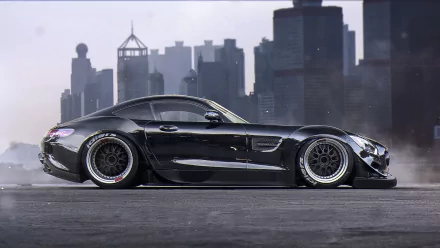 black car car Mercedes-Benz vehicle Mercedes-AMG GT HD Desktop Wallpaper | Background Image