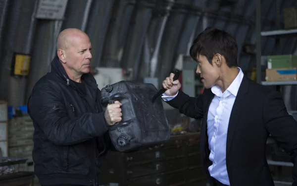 Han Cho Bai Lee Byung-hun Frank Moses Bruce Willis movie RED 2 HD Desktop Wallpaper | Background Image