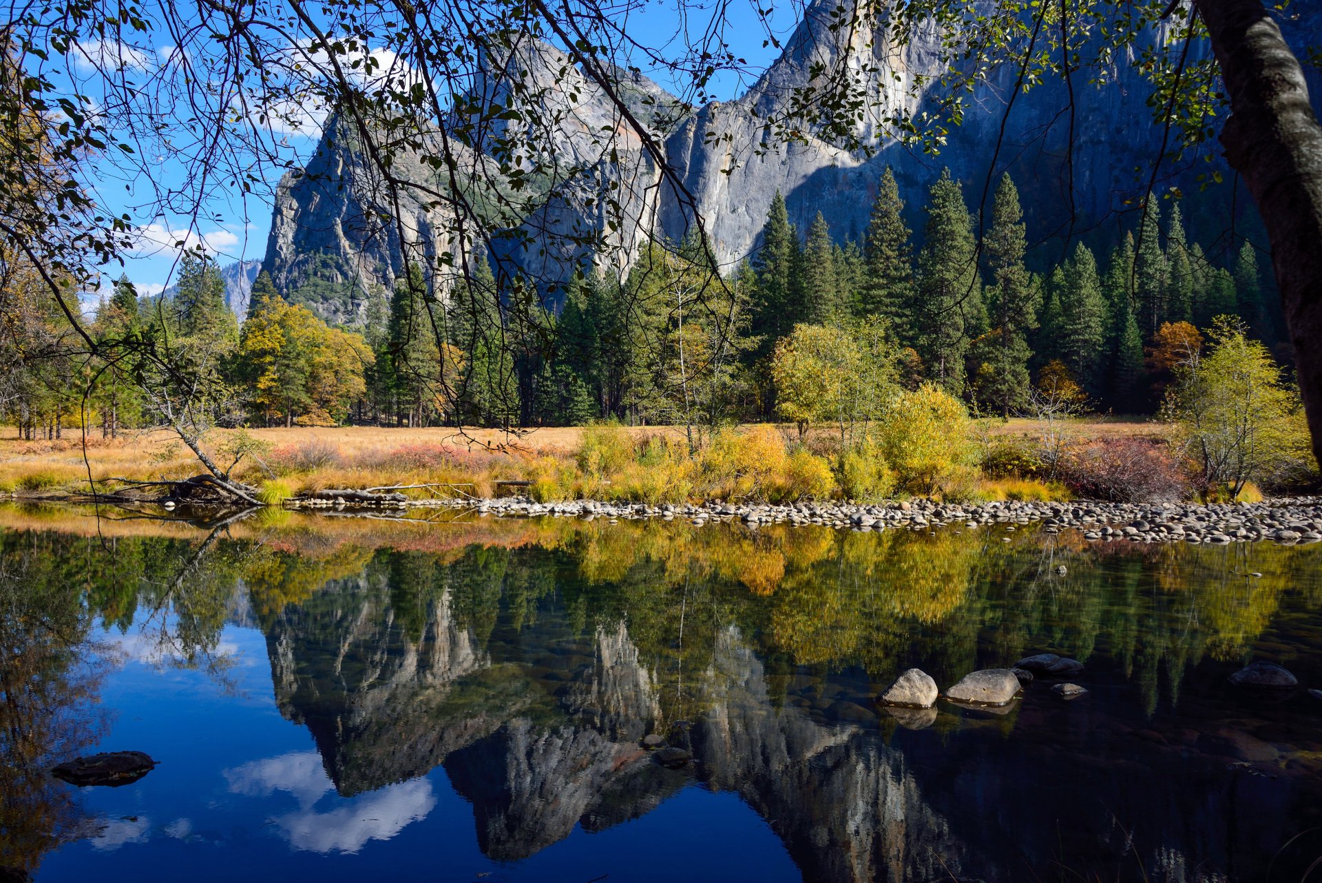Download Nature Tree Lake Mountain Sky Yosemite National Park ...