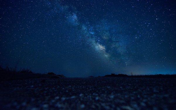 Sci Fi Milky Way Night Stars Horizon Nature Sky HD Wallpaper | Background Image