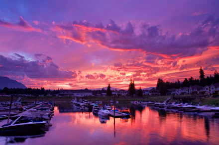  Sunset over British Columbia, Canada