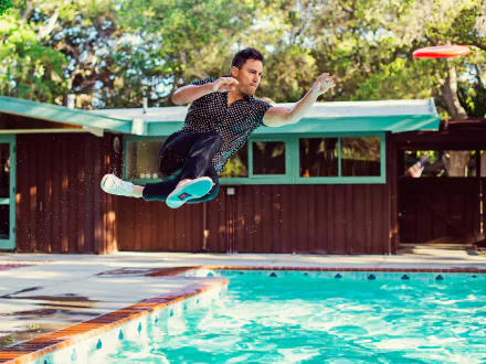 pool American actor Celebrity Channing Tatum HD Desktop Wallpaper | Background Image