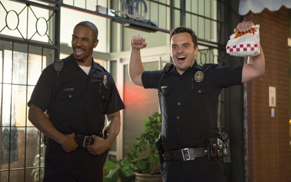 Movie Let's Be Cops Damon Wayans Jr. Justin Chang Jake Johnson Ryan Davis HD Wallpaper | Background Image