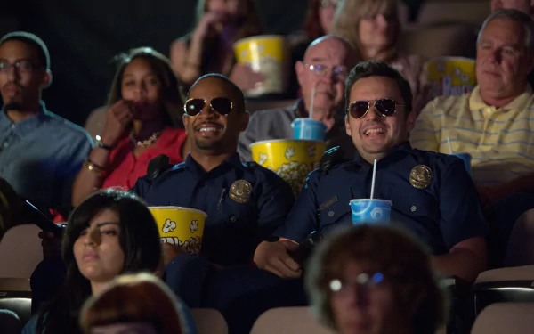 Justin Chang Damon Wayans Jr. Ryan Davis Jake Johnson movie Let's Be Cops HD Desktop Wallpaper | Background Image