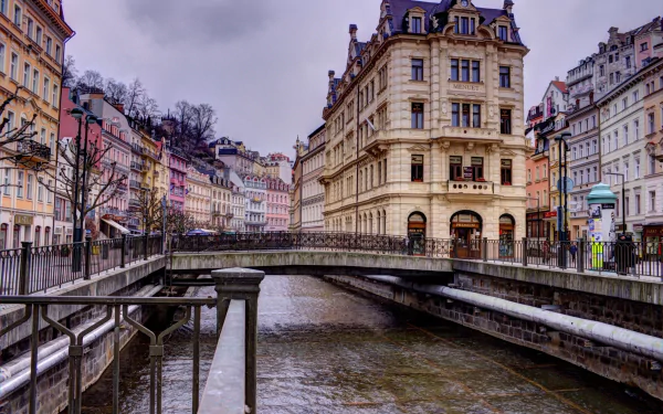  Bridge in Karlovy Vary in the Czech Republic