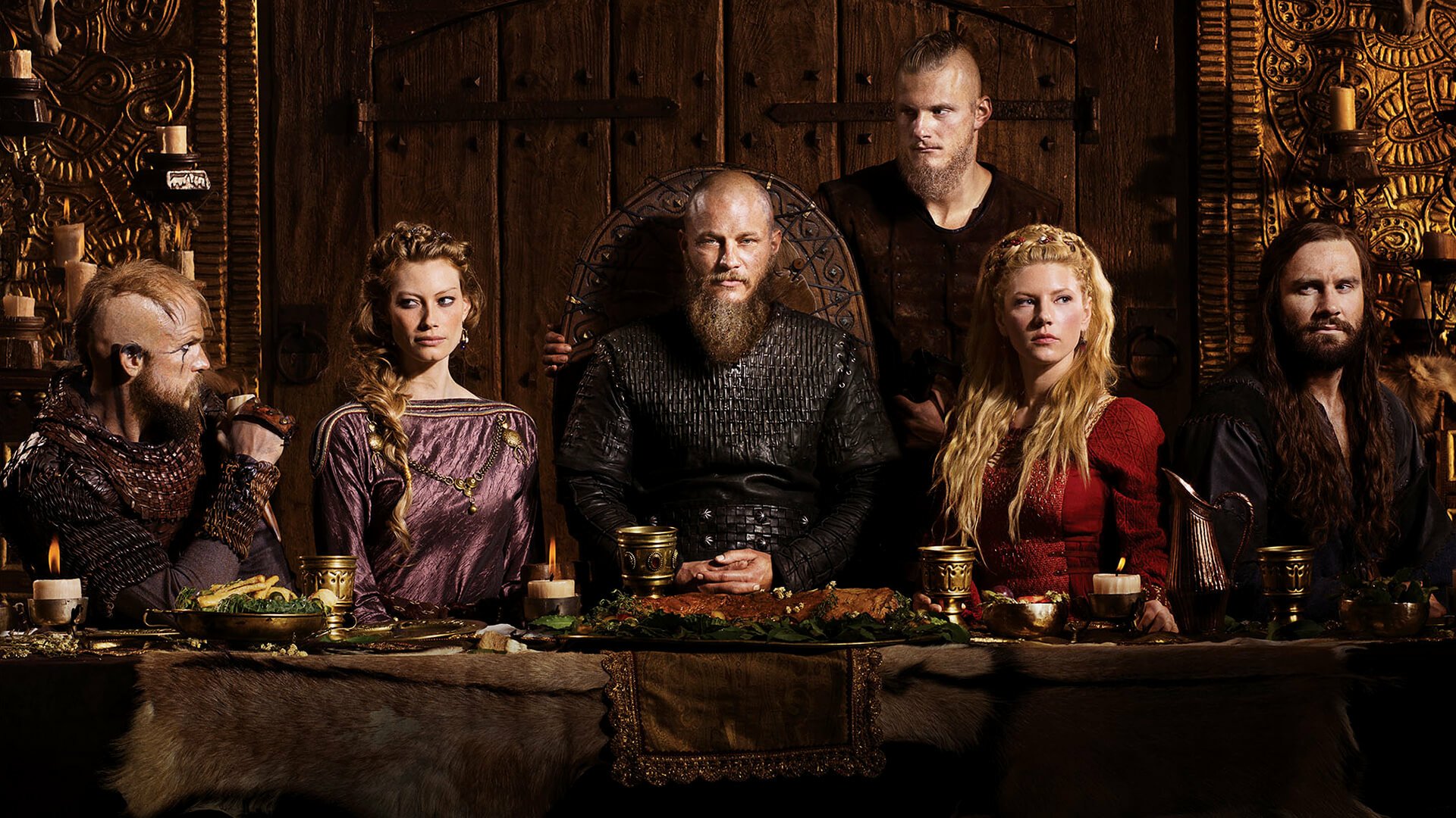 Epic Vikings HD Wallpaper Featuring Iconic Characters 1920x1080 
