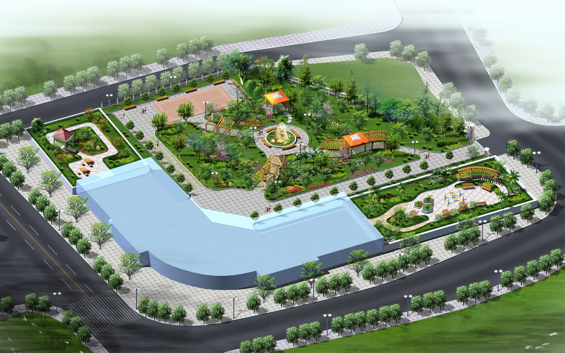 Artistic Park HD Wallpaper