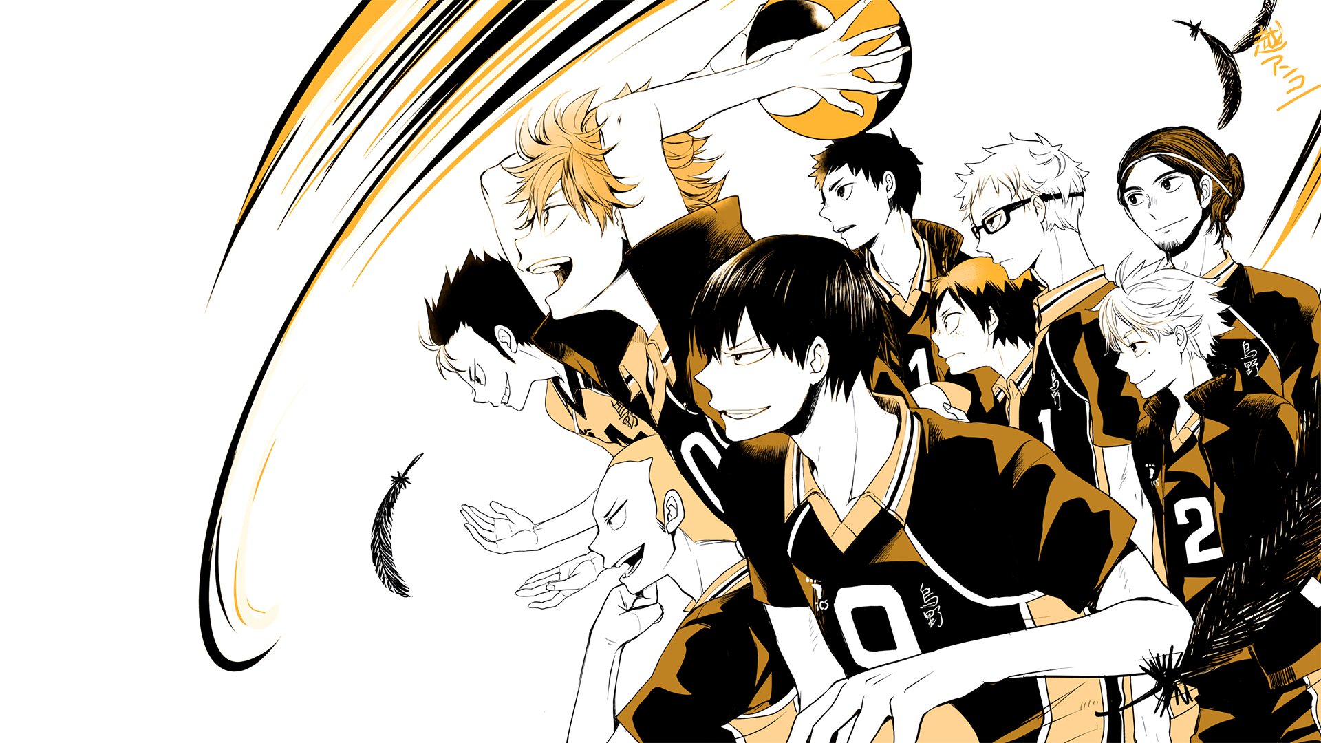 Download Aesthetic Desktop featuring the manga/anime 'Haikyuu!' Wallpaper