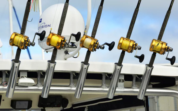 Deep sea fishing rods and reels on a boat by SHAWSHANK61