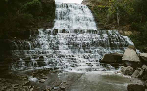 Canada waterfall nature Albion Falls HD Desktop Wallpaper | Background Image