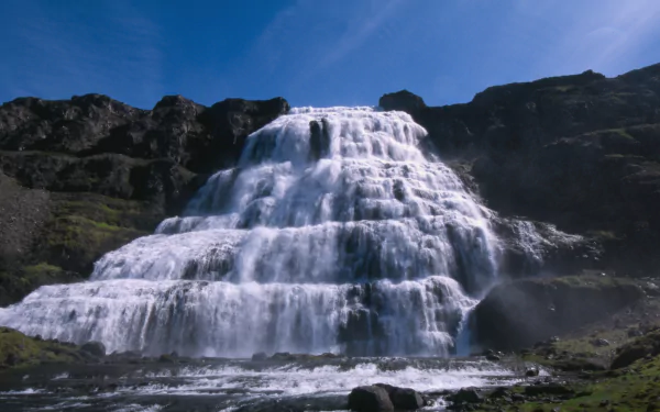 Iceland nature waterfall Dynjandi HD Desktop Wallpaper | Background Image