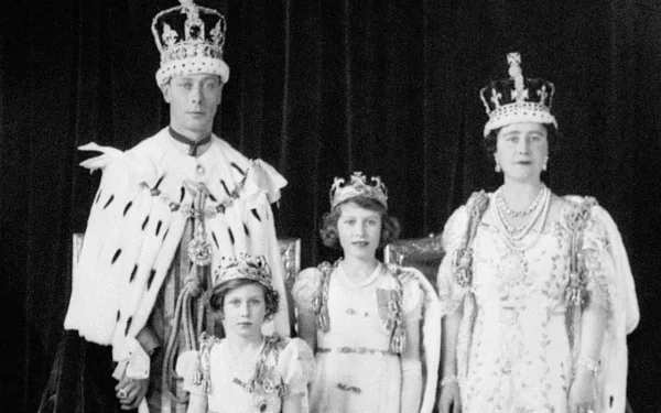  King George VI and Queen Elizabeth with their daughters after the king’s coronation in 1937