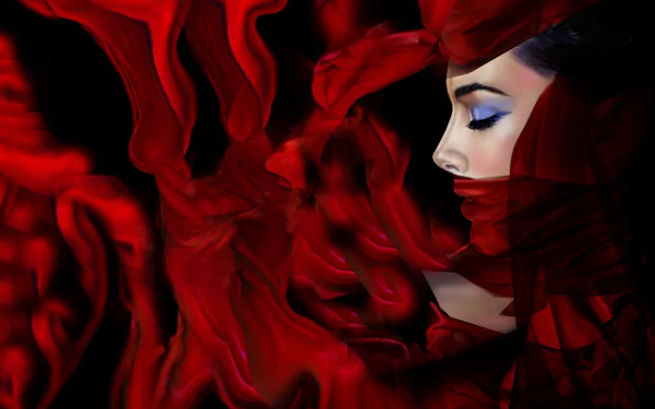  Girl with Red Scarf