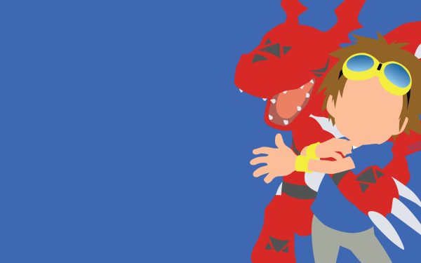 Anime Digimon Minimalist HD Wallpaper | Background Image