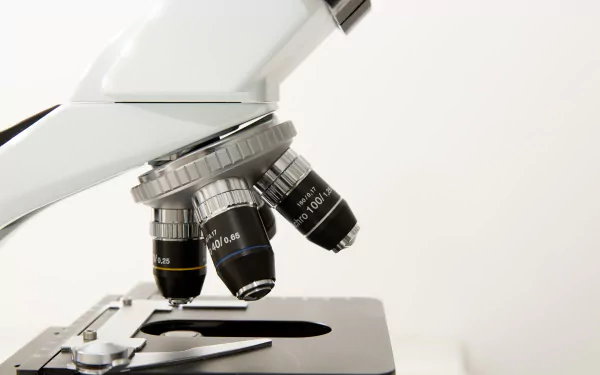  A hospital medical microscope