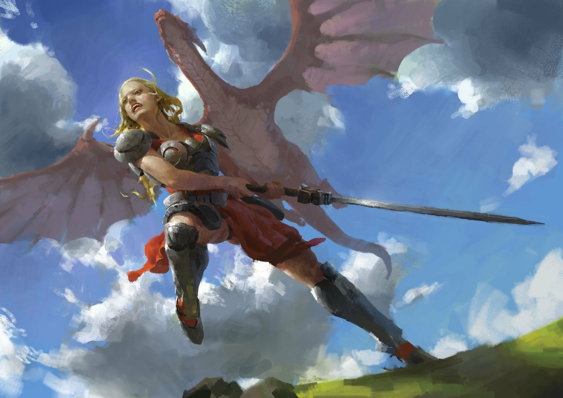 Fantasy Women Warrior HD Wallpaper by Senfeng Chen