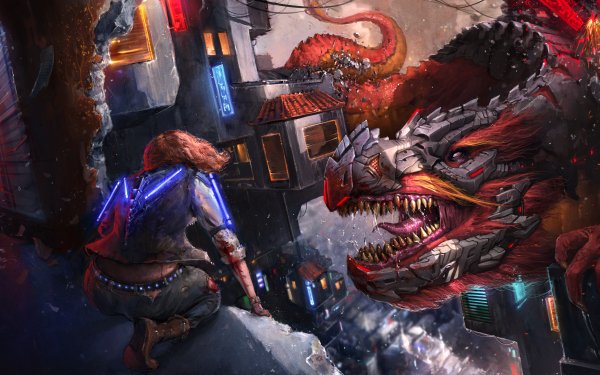 Fantasy Dragon Mecha HD Wallpaper | Background Image