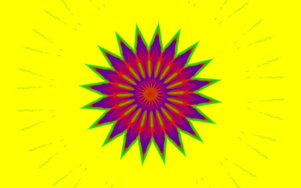 Abstract Colors Bright Yellow Purple Red Green Kaleidoscope HD Wallpaper | Background Image