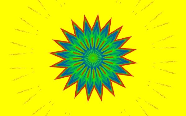 Abstract Colors Bright Colorful Yellow Blue Green Kaleidoscope HD Wallpaper | Background Image