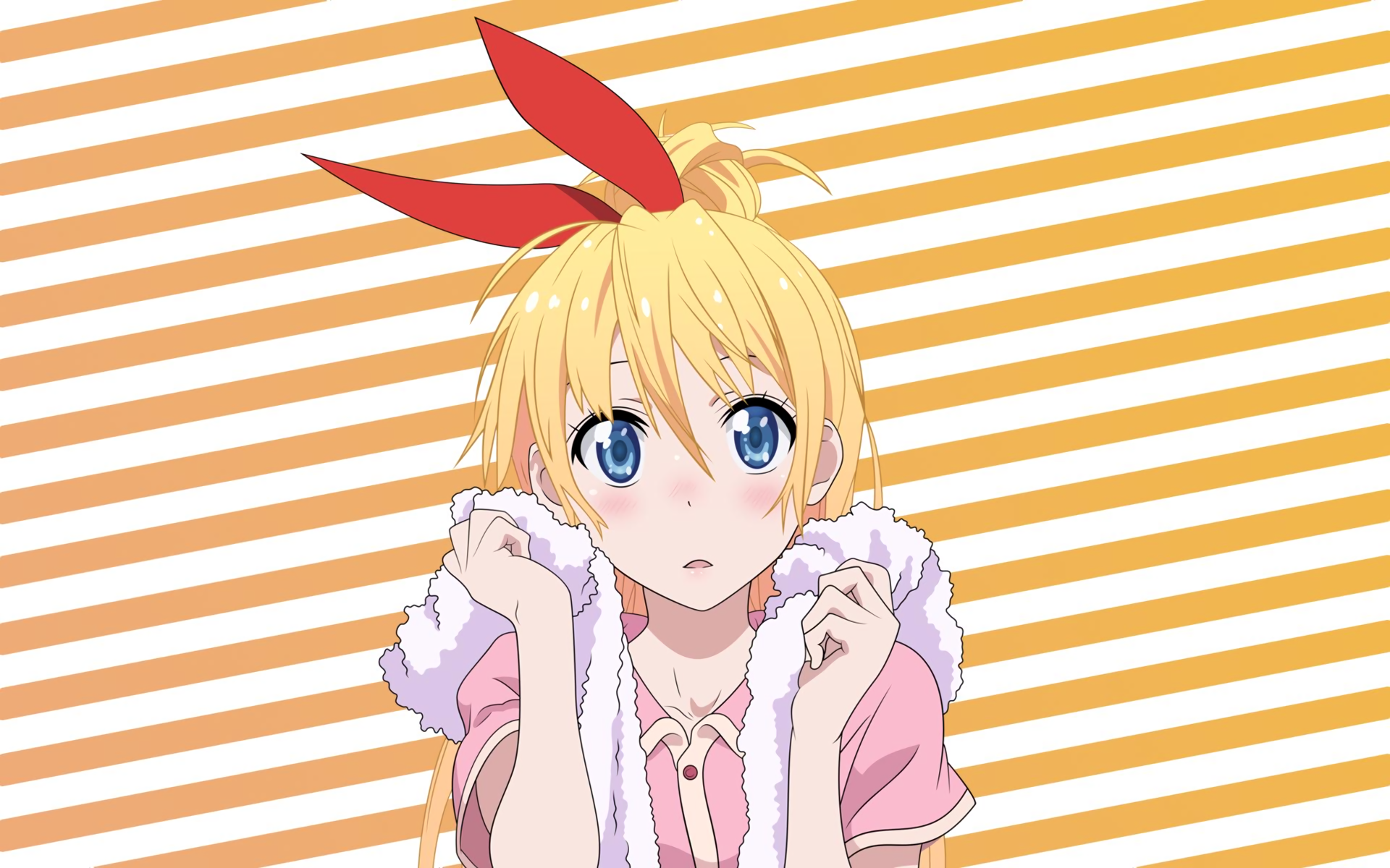 Download Blue Eyes Blonde Blush Chitoge Kirisaki Anime Nisekoi HD Wallpaper