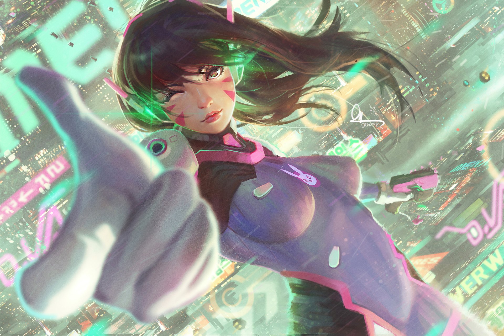 Epic D.Va Body Suit Tattoo HD Wallpaper by GUWEIZ | 3000x2001 ...