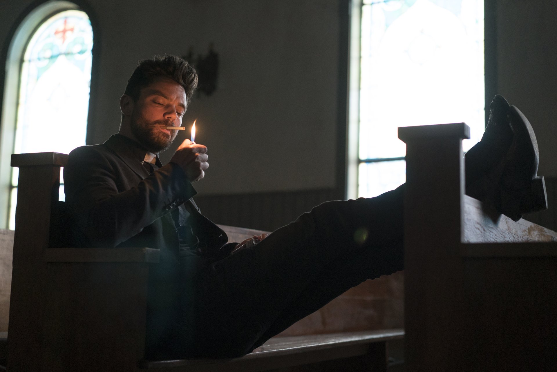 Download Dominic Cooper Jesse Custer Preacher TV Show 4k Ultra HD Wallpaper