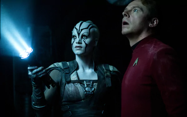 Star Trek Simon Pegg Sofia Boutella movie Star Trek Beyond HD Desktop Wallpaper | Background Image