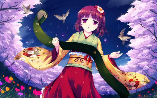 Hieda no Akyuu Anime Touhou HD Desktop Wallpaper | Background Image