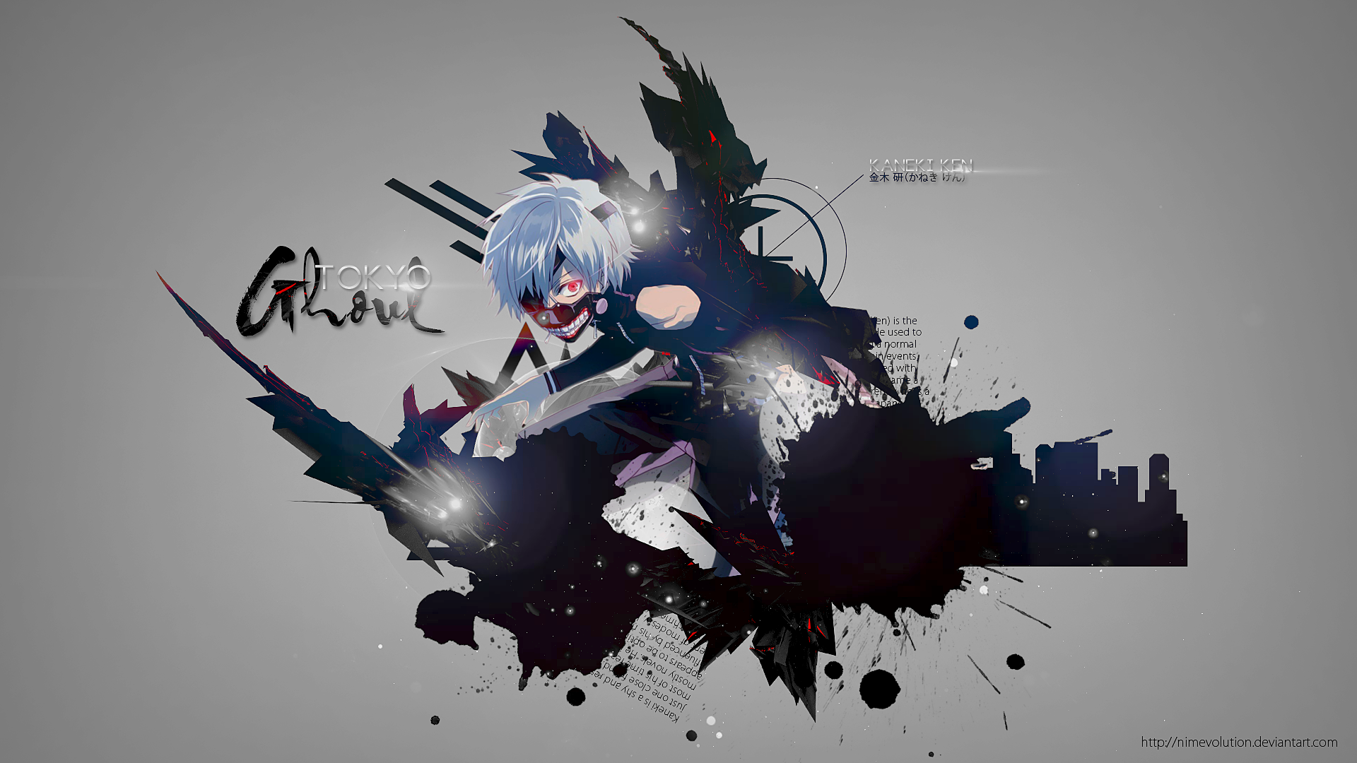 Ken Kaneki: HD Wallpaper from Tokyo Ghoul by Nimevolution