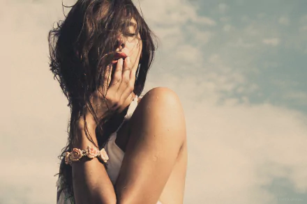 brunette model woman mood HD Desktop Wallpaper | Background Image