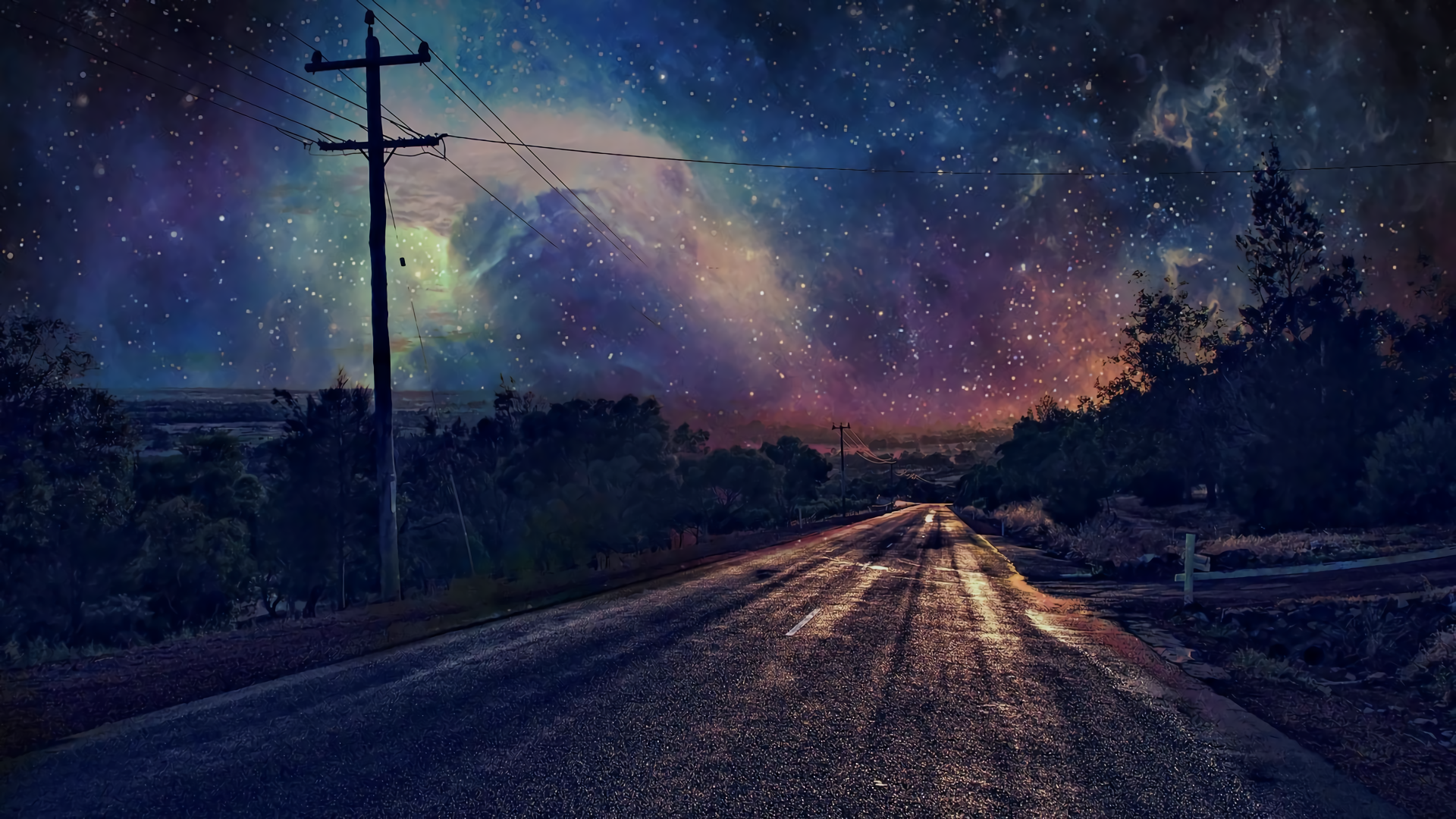 Road On Starry Night