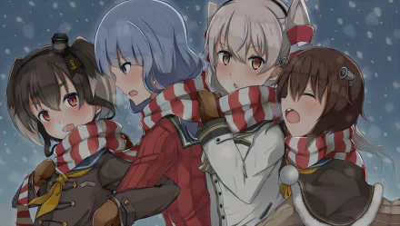 Yukikaze (Kancolle) Tokitsukaze (Kancolle) Hatsukaze (Kancolle) Amatsukaze (Kancolle) Anime Kantai Collection HD Desktop Wallpaper | Background Image