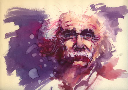 watercolor painting Celebrity Albert Einstein HD Desktop Wallpaper | Background Image