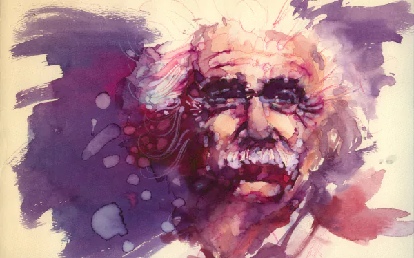 watercolor painting Celebrity Albert Einstein HD Desktop Wallpaper | Background Image