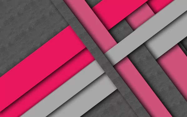 Abstract HD PC desktop wallpaper featuring geometric stripes and intersecting lines in shades of pink, gray, and black, creating a modern and dynamic composition.