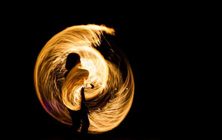 light night photography Fire juggling HD Desktop Wallpaper | Background Image