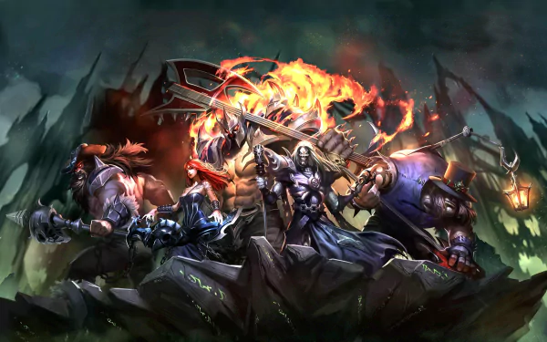 Pentakill (League Of Legends) Yorick (League of Legends) Mordekaiser (League Of Legends) Olaf (League Of Legends) Karthus (League Of Legends) Sona (League Of Legends) video game League Of Legends HD Desktop Wallpaper | Background Image